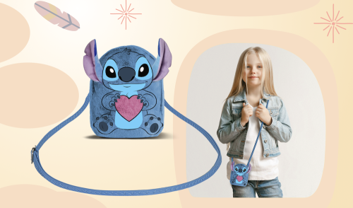 STITCH - Kärlek - Mini Fuskpäls Axelremsväska '17x12x6cm' Karactermania