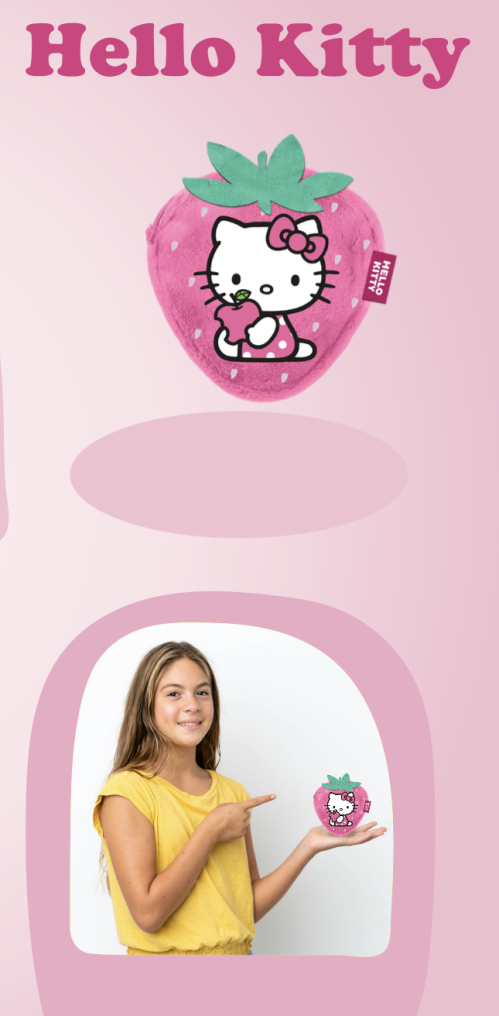 HELLO KITTY - Jordgubb - Päls Myntväska '12x11x2cm' Karactermania