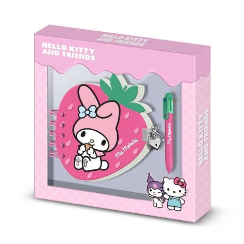 MY MELODY - Jordgubb - Presentask - Dagbok + Penna Karactermania