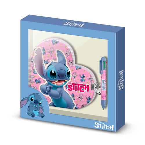 STITCH & ANGEL - Haert - Presentask - Dagbok + Penna Karactermania