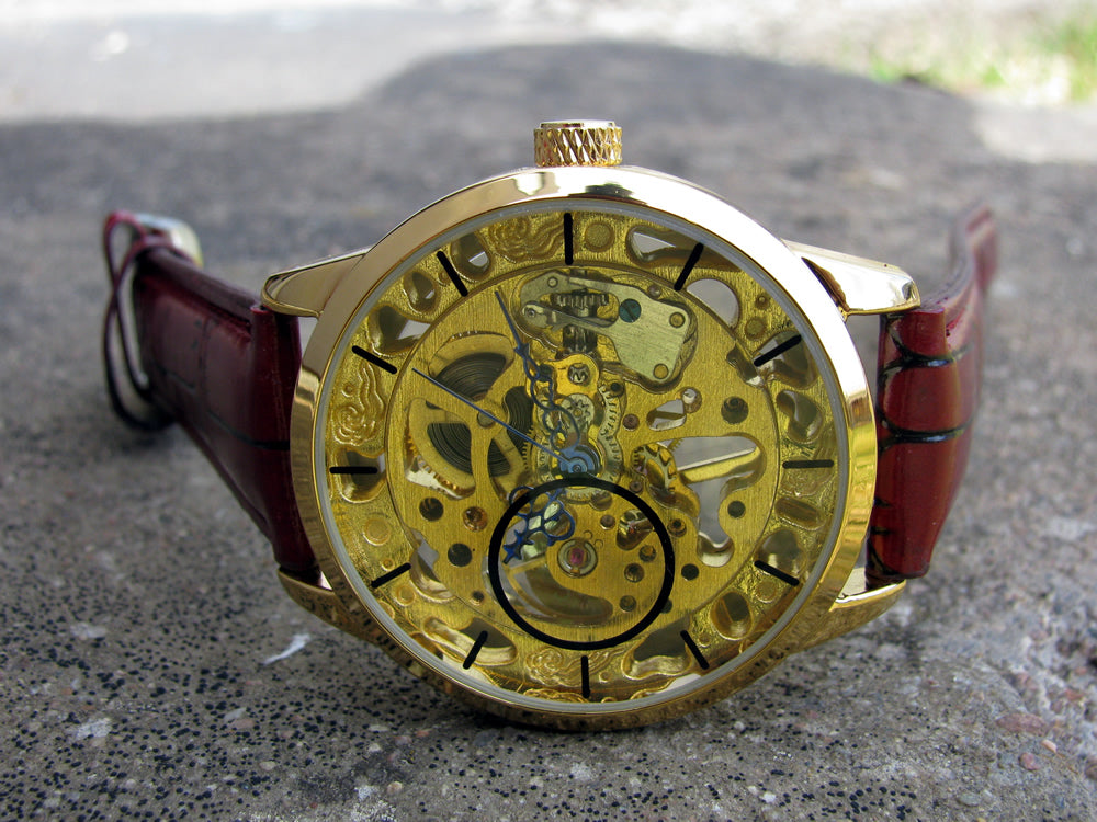 Armbandsur Winner - Hollow (Guld) Runns