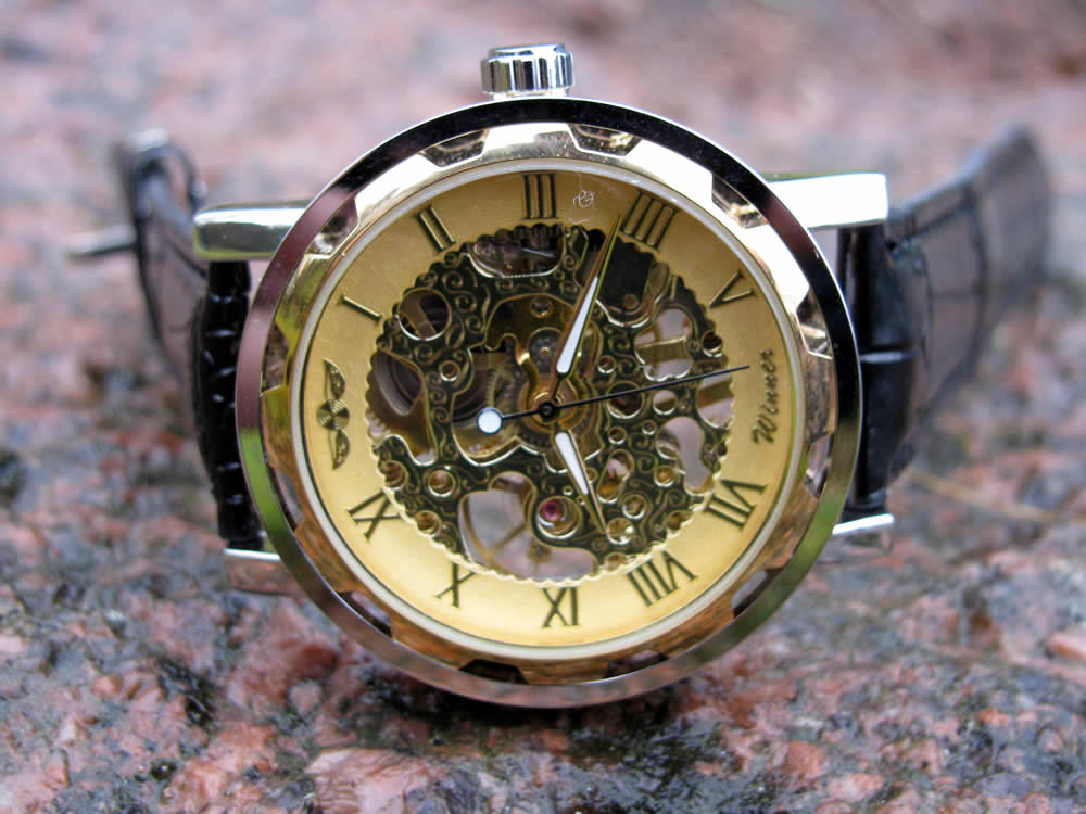 Herrklocka Winner Lux Gold - Trendig Herrklocka i Guld Runns