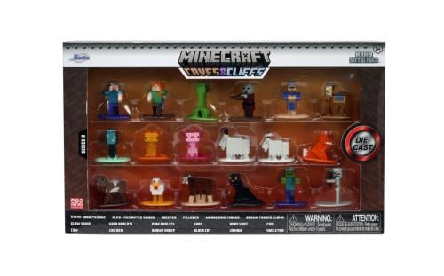 MINECRAFT - Multi Pack av 1,65 tum NanoFigures - 18 stycken - Wave 8 Jada Toys