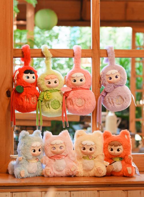 CIMMY - Hulu & Fox - Display med 6 gosedjur 16 cm - Mysteriebok Art Toys