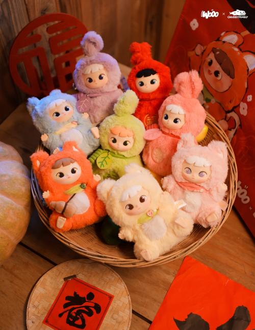 CIMMY - Hulu & Fox - Display med 6 gosedjur 16 cm - Mysteriebok Art Toys