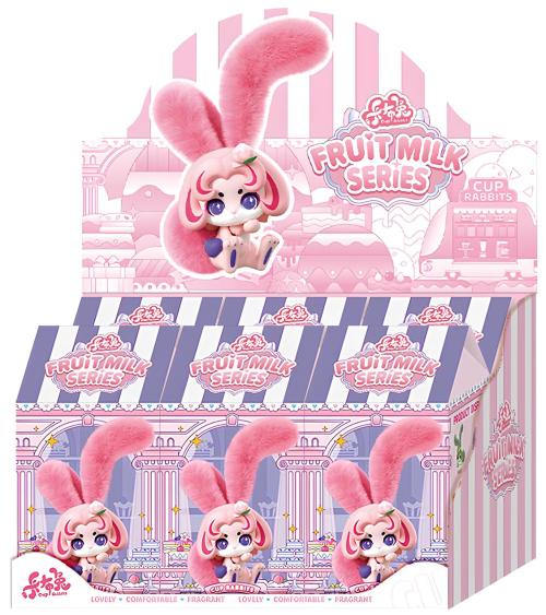 KOPP RABBAR - Frukt Mjölk - Display med 6 gosedjur 17cm - Mysterielåda