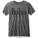 THE BEATLES - T-Shirt BurnOut Col - Drop T Logo - Herr (S) Rockoff