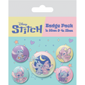 STITCH & ANGEL - Space Rocks - Pack med 5 Badges Pyramid