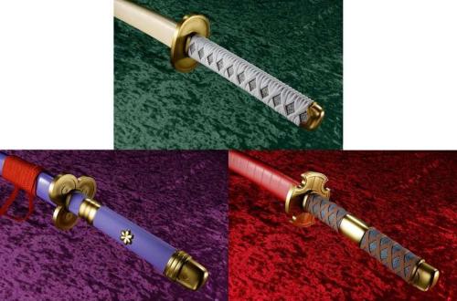 ONE PIECE - 3 svärd av Roronoa Zoro - Replica Proplica 95cm Bandai Tamashii Nations