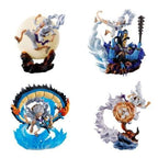 ONE PIECE - Logbox Re Birth Gear 5 - 4 Figur Set Petitrama 9cm Megahouse
