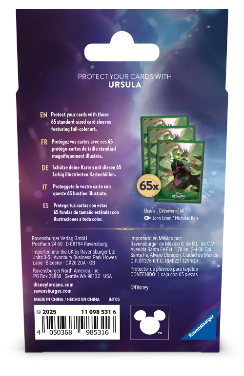 DISNEY - Lorcana - Card Sleeve - Ursula - Chapter 7 Ravensburger