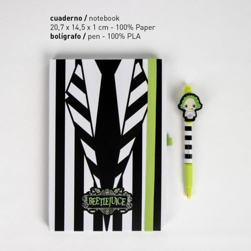 BEETLEJUICE - Premium Pack A5 Anteckningsblock + Pen Cerda