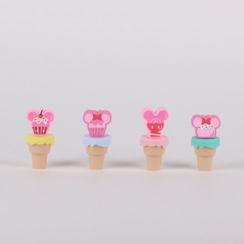 MINNIE - Pack med 4 mini Highlighters "food" Cerda