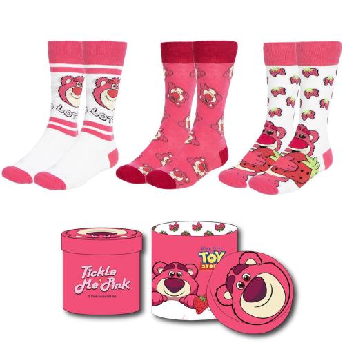 TOY STORY - Lotso - 3 par strumpor paket (UK storlek 3,5-9) Cerda
