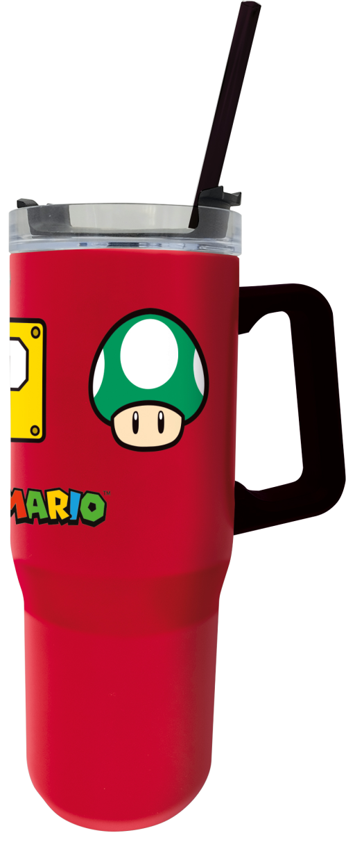 SUPER MARIO - XXL Rambler Mug - Storlek 39Oz Stor