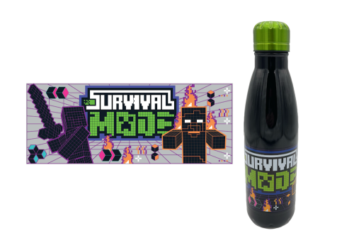 MINECRAFT - Survival Mode - Rostfritt Stålflaska 26oz Stor
