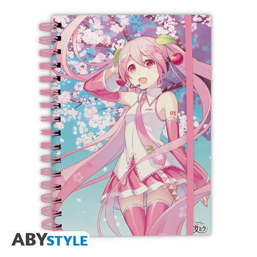 HATSUNE MIKU - Cherry blossoms - Anteckningsblock A5 Spiral ABYstyle
