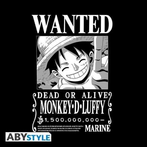 ONE PIECE - T-Shirt Wanted Luffy Unisex Svart (S) ABYstyle