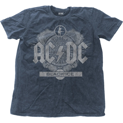 AC/DC - T-Shirt Snow Wash Col - Black Ice (S) Rockoff