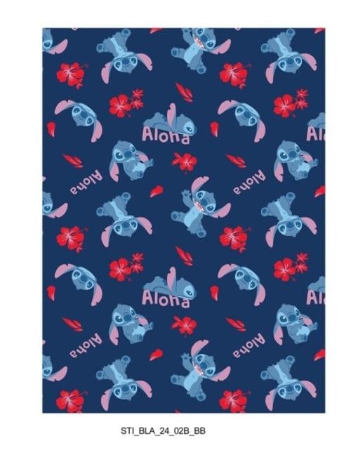 DISNEY - Flanel Blanket 110x150cm - Stitch "Aloha" AyMax