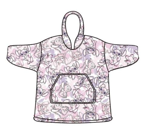 LILO & STITCH - Angel - Sweat Poncho - Barnstorlek (7-14 år) AyMax