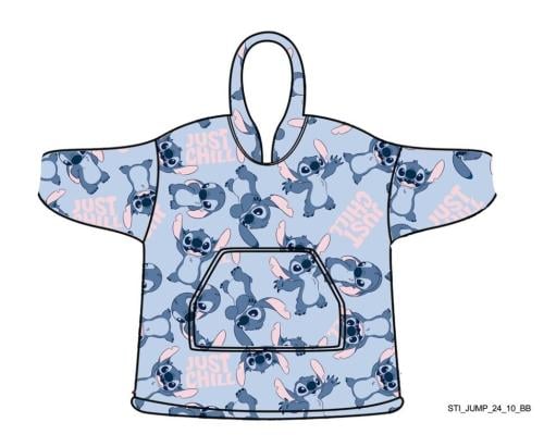 LILO & STITCH - Just Chilling - Sweat Poncho - Vuxenstorlek AyMax