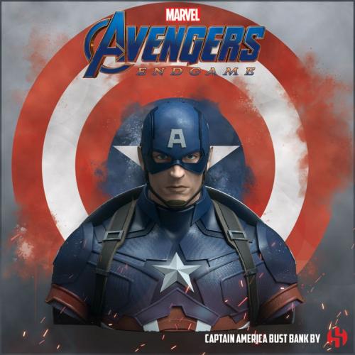 MARVEL - Captain America Avengers Endgame - Money Bank Bust 20 cm Semic