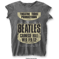 THE BEATLES - T-Shirt BurnOut Col - Carnegie Hall - Woman (XS) Rockoff