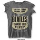 THE BEATLES - T-Shirt BurnOut Col - Carnegie Hall - Woman (XS) Rockoff