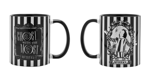 BEETLEJUICE -Svart och Vit -Spöket med Det Mesta - Inner Färgad Mug 10Oz Widdop