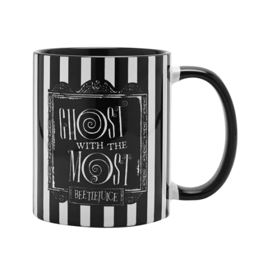BEETLEJUICE -Svart och Vit -Spöket med Det Mesta - Inner Färgad Mug 10Oz Widdop