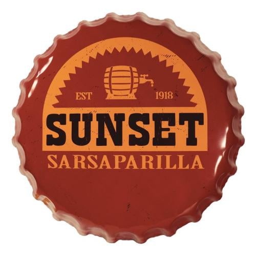 FALLOUT - Sunset Sarsaparilla Bottle Cap - Tin Sign Fanattik