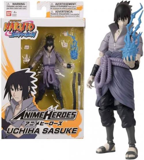 NARUTO - Uchiha Sasuke - Figur Anime Heroes 17cm Bandai Red
