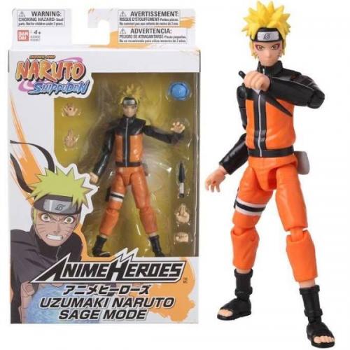 NARUTO - Uzumaki Naruto Sage Mode - Figur Anime Heroes 17cm Bandai Red