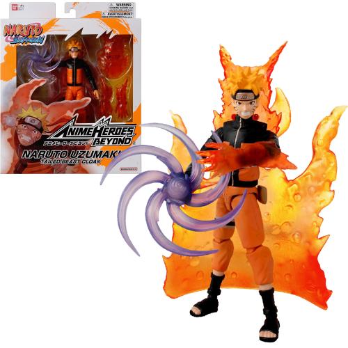 NARUTO - Naruto med transf. effekt - Figur Anime Heroes Beyond 17cm Bandai Red