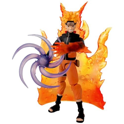 NARUTO - Naruto med transf. effekt - Figur Anime Heroes Beyond 17cm Bandai Red