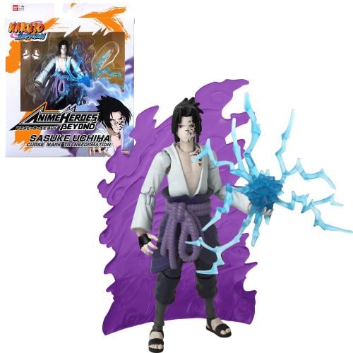 NARUTO - Sasuke med transf. effekt - Figur Anime Heroes Beyond 17cm Bandai Red