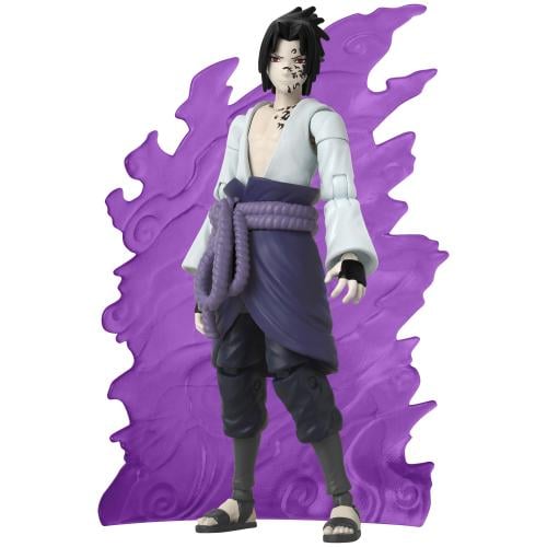 NARUTO - Sasuke med transf. effekt - Figur Anime Heroes Beyond 17cm Bandai Red