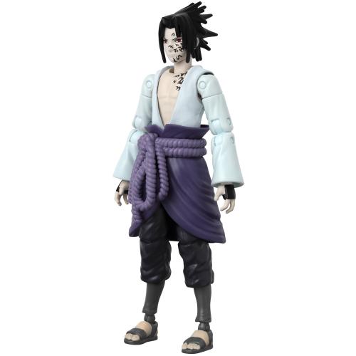 NARUTO - Sasuke med transf. effekt - Figur Anime Heroes Beyond 17cm Bandai Red