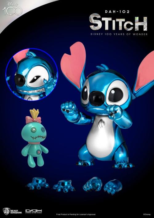 DISNEY 100 ÅR AV UNDERHÅLLNING - Stitch - Fig. Dynamiska Actionhjältar 16cm Beast Kingdom