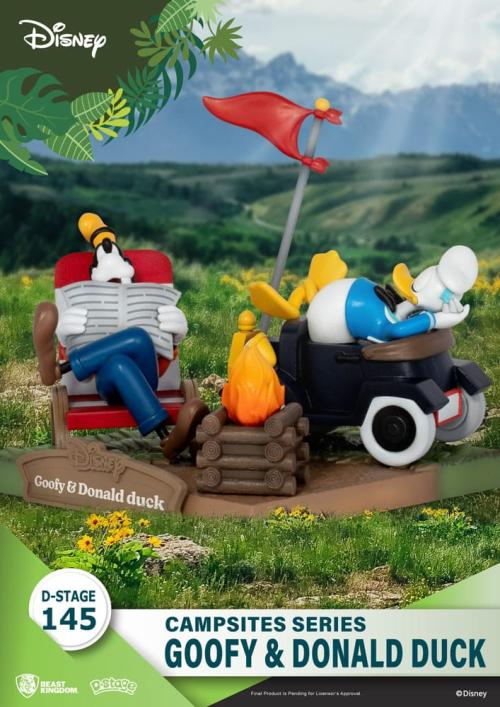 DISNEY - Goofy & Donald Duck - Diorama D-Stage Campsite Series 10cm Beast Kingdom