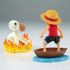 ONE PIECE - Luffy & Going Merry - WCF Log Stories Figur 8cm Banpresto