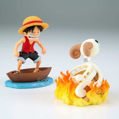 ONE PIECE - Luffy & Going Merry - WCF Log Stories Figur 8cm Banpresto