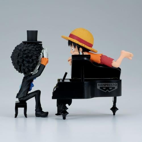 ONE PIECE - Luffy & Brook - Figur WCF Log Stories 8cm Banpresto