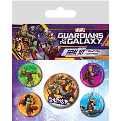 GUARDIANS OF THE GALAXY - Karaktärer - Pack med 5 Badges Pyramid