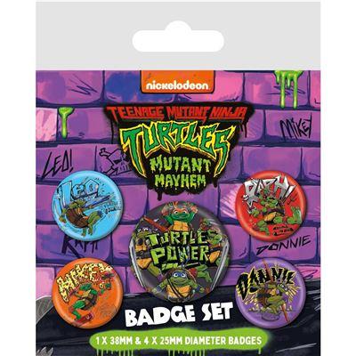 TEENAGE MUTANT NINJA TURTLES - Mutant Mayhem - Pack 5 Badges Pyramid
