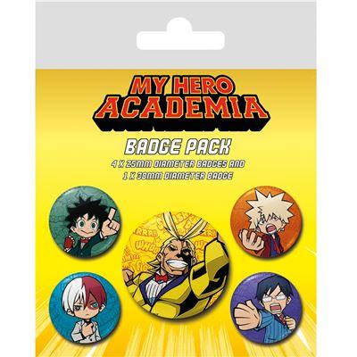 MY HERO ACADEMIA - Chibi - Pack 5 Badges Pyramid