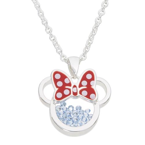 MINNIE - Birthstone Floating Stone Necklace in Silver Plated - December Peershardy
