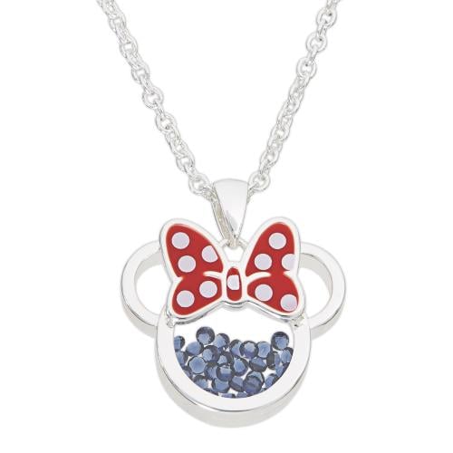 MINNIE - Birthstone Floating Stone Necklace i Silverpläterad - September Peershardy