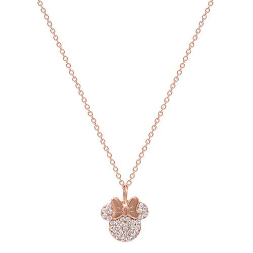 MINNIE - Rose Gold - Halsband i Silver Messing Belagt Peershardy